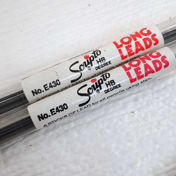 Vintage Scripto Classic Mechanical Pencil Translucent gray Clear w/ long leads - Picture 7 of 10